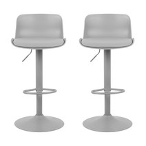 클릭/루시바텐 아일랜드식탁의자 단품/2p 파우더코팅 심플 바의자 발걸이 높낮이조절 회전 바텐의자 바체어 홈바의자 (단품/1+1), (1+1)루시바텐-그레이