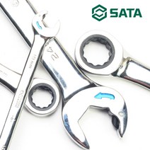 SATA 더블라쳇기어렌치 22mm 깔깔이 양쪽 스패너, 1개