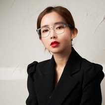 룩스토어 블루라이트차단 변색렌즈 오버핏 하금테안경테 반투명뿔테