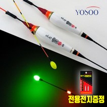 요수전자찌 천리안 야신3 2점등 붕어 민물 전자찌 (전용전지 포함), 70(6.0g)cm, 녹색