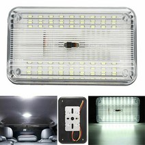 36 LED 자동차 인테리어 라이트 바 화이트 지붕 돔 램프 보트 캐러밴 독서 실내 천장 전구 자동 캠핑카 트, 01 WHITE