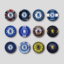 첼시 축구팀 엠블럼 그립톡, 1개, 화이트 무광