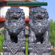 해태 해치 사자 상 석상 장식 액막이 풍수지리, 한 쌍의 머리 높이 15 길이8 너비 6.5