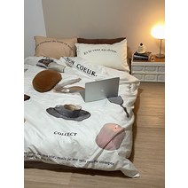 명품 아트 코튼 이불 더블 퀸 킹 이불커버세트 한국스타일 이불 베개 커버 여름 대비 이불