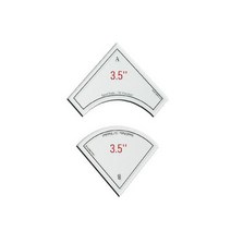 F3MA Quilting Ruler 아크릴 수제 퀼트 템플릿 패치 워크 눈금자 모양 디자인 패턴 제조 업체 재단사 DIY Arts Crafts, [02] 3.5 inch suit