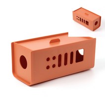 멀티탭 케이블 정리함 오렌지 랜선정리 사무실선정리 전기선정리 배선정리 책상전선정리 케이블정리 책상정리