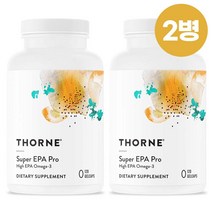 쏜리서치 슈퍼 오메가3 프로 120젤캡 x 2병 Thorne Super EPA Pro, 단품, 단품
