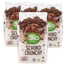 디엠바이오 dmBio Muesli Chocolate Crunchy 독일 초콜릿 크런치 뮤즐리 500g, 4팩