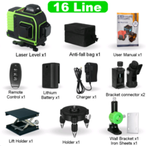 지적측량 gps측량기 레이저 포인터 레벨기거치대 광파기 레이저레벨기 레벨기 레이저줄자 레이저자 마킹기 fasget-16 라인 360 수평 수직 십자가 4d 녹색 광선 빔 109, 협력사, 세트 1