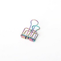 로맨틱노벰버 골드 바인더클립 사무용집게, 바인더클립 - 레인보우(소)