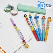 디즈니 공주 캐릭터 3색볼펜 0.5 초등 여아 필기구, 앨리스