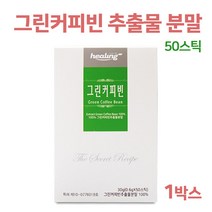힐링 그린커피빈 추출물 분말 가루 100% 그린빈 생원두 커피콩 생두 인도 서양 커피 스틱 디카페인 아메리카노 클로로겐산 슬림, Green Coffee Bean _ 1box, .