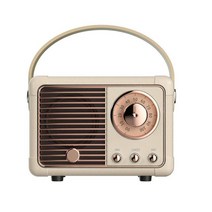 레트로 BT 스피커 빈티지 FM 라디오 무선 구식 클래식 스타일 강력한 저음 향상, 02 White