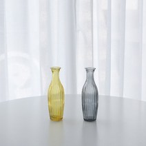 라뜨랑 롱 라인 호리병 유리 화병 긴 오브제 꽂병, 롱라인 유리화병(옐로우)
