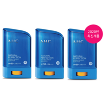 AHC 내추럴 퍼펙션 더블쉴드 선스틱 SPF50+/PA++++ 스틱 썬크림/ 썬스틱/ 썬크림/ 선크림, 22g, 3개