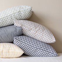 먼지없는 퓨어룸 굿슬립 체크&스트라이프 베개커버 (50*70)