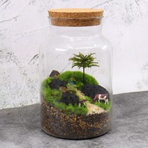 모스홀릭 코르크 이끼 테라리움용기 유리병 유리화분 유리볼 어항 2종 택1 볼륨형 우유병형, B.우유병형, 1개