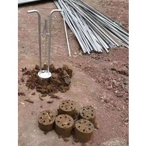 연탄 석탄 블록 수제 몰드 압출 성형 집게 비료 거름, 실린더 직경 14cm 더블 로드 12홀