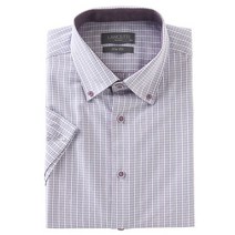 란체티 괴정 드레스셔츠 2022 여름신상 버튼다운 체크 슬림핏 반팔셔츠 LUM3918BL