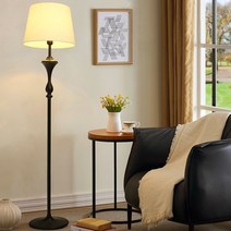 빈티지 입식 아이디어 미국식 장스탠드 간략한 거실스탠드조명, T15-블랙업 받침대없음 15 와트 무선컨트롤