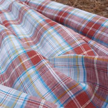 린넨100 퓨어 린넨 60리 21수 타탄체크 마드라스체크 원단