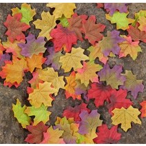 인공낙엽 50pcs 웨딩 장식 선물 포장 하트 diy 파티, FtypeBL07488