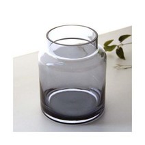 크린 컬러 유리 화병, 투명