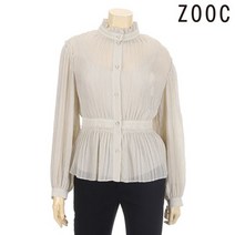 주크 진주버튼 프릴 블라우스 Z204MSC031 LE