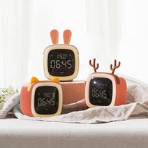 [베터라인] 귀여운 LED 무소음 탁상 알람시계 무드등 모음2, 09 머리띠 TV LED 시계, 루돌프