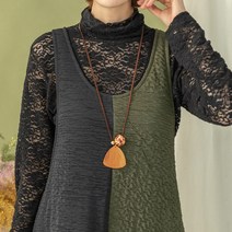 [디얼마미] 커피콩 나무 목걸이 미시 중년 여성 50대 엄마목걸이