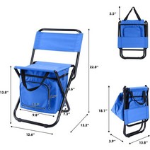 낚시의자 캠핑 야외 접이식 휴대 의자 초경량 접이식 낚시 의자 고하중 야외 비치 휴대용 도구 용품 보관, [01] Blue