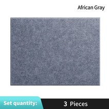 사각형 3pcs 스튜디오 방음 벽 패널 음향 패널 침실 방음 치료 홈 음악 침실 액세서리, 아프리카 회색, 12mm 고밀도