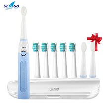 전동 칫솔 세트 치석제거 전기 소닉 507 usb 충전식 성인 방수 타이머 전자 선물용, 협력사, 파란색 5헤드 상자