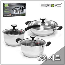 키친아트 냄비 아티스트 3종 16cm/18cm/24cm 냄비세트 96847EA_#7, 본상품선택, 본상품선택