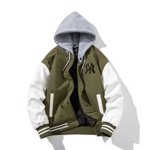 MLB 겨울 항공 점퍼 야구 자켓 탈착식 안감 양키즈 데일리 아우터 블루종 MA1