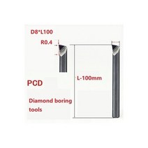 다이아몬드 보링 공구 터닝 선반 보어 커터 PCD CNC 바 비트 스틸 바디 알루미늄 황동 가공용 6mm 홀 공구 스테인리스, D8XL100mm