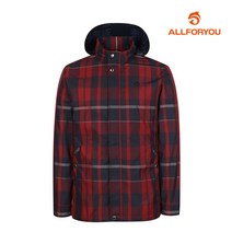 올포유 올포유 남성 폴리 히든 후드 체크 점퍼 AMJUI3308-500