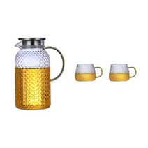 내열유리티포트 티팟 직화 유리주전자, 1900ml+2포트
