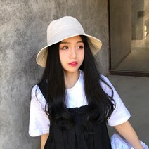 블랙 버킷햇 캐주얼 썬캡 남분모자
