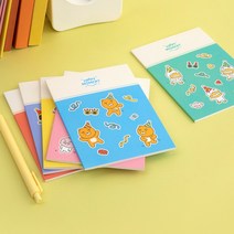 [문구조아] 카카오프렌즈 해피모먼트 A6 노트 세트 튜브, 3개