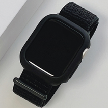 우먼스9999 애플워치 7 6 5 4 3 2 1 호환 액정 보호 하드 프레임 케이스, 블랙44mm