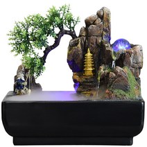 BUZZLE 물레방아 풍수지리 미니 인테리어 분수대 2종, 안개X