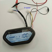 전기자전거보조배터리 자전거발전기 배터리 LCD 디스플레이 48v60v72v 전기 자전거 스쿠터 세발 자전거 배터리 레벨 터닝 라이트 표시기 속도계 스케이트 보드 악기, 60v72v with3speed