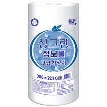 싱그린 고급형 2겹 점보롤 300m, 4개입, 1팩