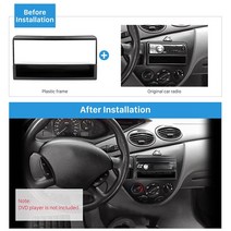 포드 피에스타 포커스 오토 스테레오 어댑터 카 스타일링 DVD 프레임 트림 패널 1998-2006 용 1Din 카 라디오 페시아