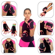 PILOXING 블랙 앤 핑크 0.2kg(0.5파운드) 중량 장갑 여성용 200634