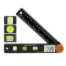 디지털 각도기 분도기 목공자 스마트줄자 4in1 측정 각도 0-999.95°디지털 기기 각도 경사계 디지털 전자 각도계 각도 감지기 레벨 눈금자, 길게 끄는 것, 길게 끄는 것