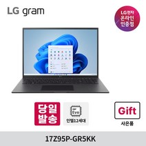 2022 LG 그램17 17Z95P-GR5KK 인텔i5 사무용 디자인 대학생 노트북 윈도우11 탑재, WIN11 Home, 8GB, 256GB, 코어i5, 화이트