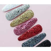 유아 헤어핀만들기 재료 머리핀 커버 P229 러프글리터 삼각겉지 2개