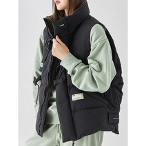 패딩 조끼 겨울 여성 다운 자켓 지퍼 웨스트 코트